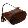 Dámska kožená kabelka cez rameno Luka 26-027 CROCO hnedá 26 x 26 x 16 cm