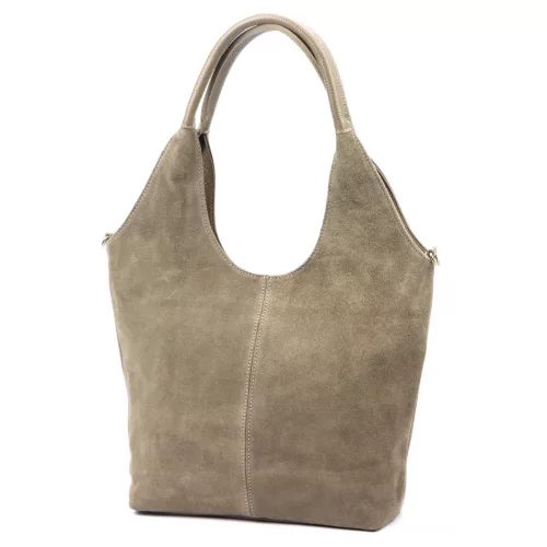  Dámska kožená kabelka cez rameno Luka 26-013 v béžovej farbe, bočná taška 39 x 33 x 12 cm