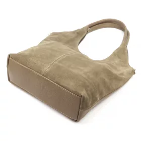    Dámska kožená kabelka cez rameno Luka 26-013 v béžovej farbe, bočná taška 39 x 33 x 12 cm