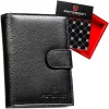  Pánska kožená peňaženka Peterson PTN N4L-SPDM čierna