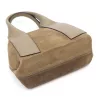  Dámska kožená kabelka Luka 26-064 v béžovej farbe, semišová, 26 x 21 x 12 cm