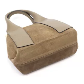    Dámska kožená kabelka Luka 26-064 v béžovej farbe, semišová, 26 x 21 x 12 cm
