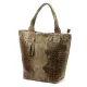  Dámska kabelka cez rameno Luka 26-026 CROCO taupe z kože s krokodílím vzorom, shopper 40 x 36 x 19 cm