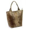  Dámska kabelka cez rameno Luka 26-026 CROCO taupe z kože s krokodílím vzorom, shopper 40 x 36 x 19 cm