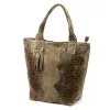  Dámska kabelka cez rameno Luka 26-026 CROCO taupe z kože s krokodílím vzorom, shopper 40 x 36 x 19 cm