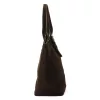  Dámska tmavohnedá semišová kožená kabelka cez rameno Luka 26-026, shopper, 40 x 35 x 18 cm