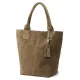  Dámska kožená taška cez rameno Luka 26-026 v béžovej farbe, shopper, 40 x 35 x 18 cm