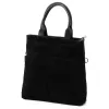  Dámska čierna semišová kožená kabelka Luka 26-066, crossbody, 36 x 32 x 10 cm