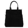  Dámska čierna semišová kožená kabelka Luka 26-066, crossbody, 36 x 32 x 10 cm