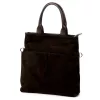  Dámska semišová kožená kabelka Luka 26-066 tmavohnedá, crossbody 36 x 32 x 10 cm