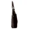  Dámska semišová kožená kabelka Luka 26-066 tmavohnedá, crossbody 36 x 32 x 10 cm