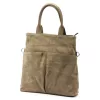 Dámska semišová kožená kabelka Luka 26-066 v béžovej farbe, crossbody, 36 x 32 x 10 cm