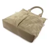  Dámska semišová kožená kabelka Luka 26-066 v béžovej farbe, crossbody, 36 x 32 x 10 cm