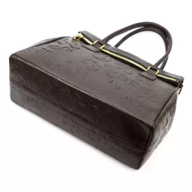    Luka 20-054 DOLLARO hnedá dámska kožená kabelka cez rameno 39 x 31 x 14 cm
