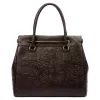 Luka 20-054 DOLLARO hnedá dámska kožená kabelka cez rameno 39 x 31 x 14 cm