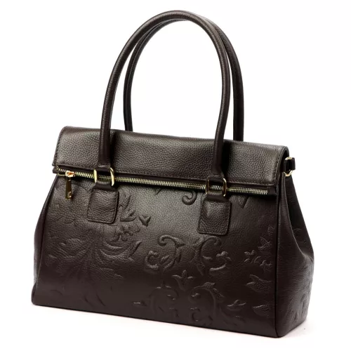  Luka 20-054 MN DOLLARO hnedá dámska kožená kabelka cez rameno 38 x 25 x 14 cm