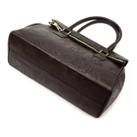    Luka 20-054 MN DOLLARO hnedá dámska kožená kabelka cez rameno 38 x 25 x 14 cm