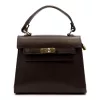  Luka 19-17 MN DOLLARO hnedá dámska kožená kabelka, crossbody 23 x 19 x 12,5 cm