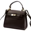  Luka 19-17 MN DOLLARO hnedá dámska kožená kabelka, crossbody 23 x 19 x 12,5 cm