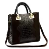  Dámska kožená kabelka Luka 26-072 CROCO hnedá