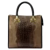  Dámska kožená kabelka Luka 26-072 CROCO taupe