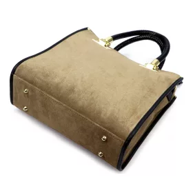    Dámska kožená kabelka Luka 26-073 béžovej farby 30 x 29 x 13 cm