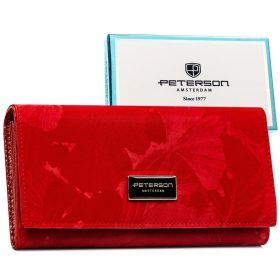    Dámska peňaženka Peterson PTN PS122-MLF s RFID červenou farbou 18,5 x 9,5 x 3 cm