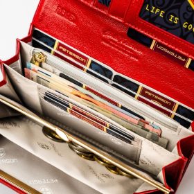    Dámska peňaženka Peterson PTN PS122-MLF s RFID červenou farbou 18,5 x 9,5 x 3 cm