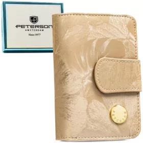    Dámska kožená peňaženka Peterson PTN PS115-MLF RFID béžová 14,5 x 9,5 x 3 cm
