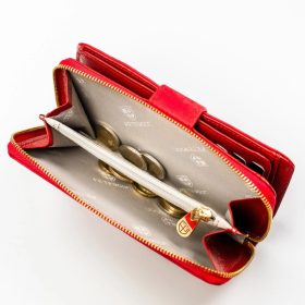    Dámska kožená peňaženka Peterson PTN PS116-MLF červená 16 x 11 x 4 cm, RFID