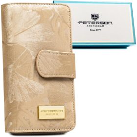    Dámska kožená peňaženka Peterson PTN PS116-MLF béžovej farby 16 x 11 x 4 cm, RFID