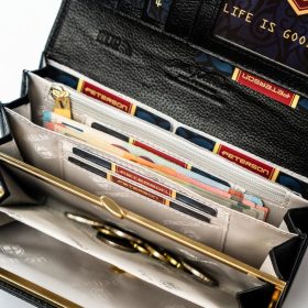    Dámska peňaženka Peterson PTN PS122-MLF RFID čierna 18,5 x 9,5 x 3 cm