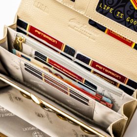    Dámska peňaženka Peterson PTN PS122-MLF RFID béžová 18,5 x 9,5 x 3 cm