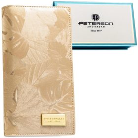    Dámska kožená peňaženka Peterson PTN PS1431-MLF béžovej farby 20 x 10 x 3 cm