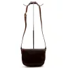  Dámska kožená crossbody kabelka Florence 2005 tmavohnedej farby, 25 x 20 x 8 cm