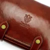 Dámska hnedá lesklá kožená crossbody kabelka Florence 58 20 x 15 x 7 cm
