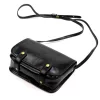  Dámska čierna lesklá kožená crossbody kabelka Florence 58 20 x 15 x 7 cm