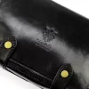  Dámska čierna lesklá kožená crossbody kabelka Florence 58 20 x 15 x 7 cm
