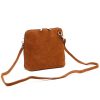 Dámska kožená kabelka cez rameno Barberinis 1703 v koňakovo hnedej farbe 17 x 17 x 9 cm