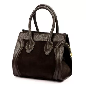    Dámska kožená kabelka Luka 26-070 čokoládovohnedá, crossbody 21 x 18 x 16 cm