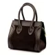  Dámska kožená kabelka Luka 26-070 čokoládovohnedá, crossbody 21 x 18 x 16 cm
