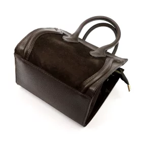    Dámska kožená kabelka Luka 26-070 čokoládovohnedá, crossbody 21 x 18 x 16 cm