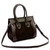  Dámska kožená kabelka Luka 26-070 čokoládovohnedá, crossbody 21 x 18 x 16 cm