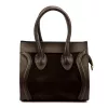  Dámska kožená kabelka Luka 26-070 čokoládovohnedá, crossbody 21 x 18 x 16 cm