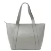  Dámska kožená kabelka cez rameno Gregorio 1731 sivá, shopper 43 x 31 x 15 cm