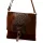  Dámska kabelka cez rameno z hnedej semišovej kože Luka 26-076 CROCO, 31 x 26 x 5 cm