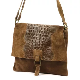    Dámska kabelka Luka 26-076 CROCO z semišovej kože, taška cez rameno 31 x 26 x 5 cm