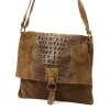 Dámska kabelka Luka 26-076 CROCO z semišovej kože, taška cez rameno 31 x 26 x 5 cm