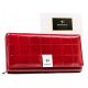  Dámska veľká peňaženka Rovicky RPX-20A-3 z kože a kožených vlákien v červenej farbe