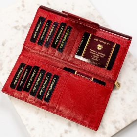    Dámska kožená peňaženka Peterson PTN BC-42100 červená 19,5 x 10 x 3,5 cm